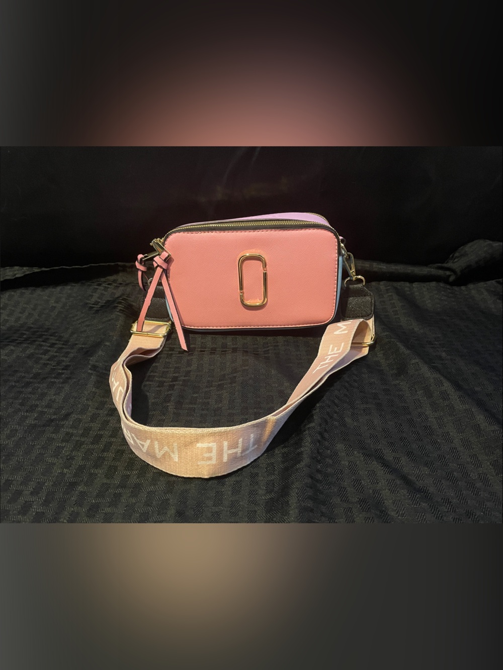 Marc Jacobs Pink Camera Crossbody with Branded Strap/ nwt